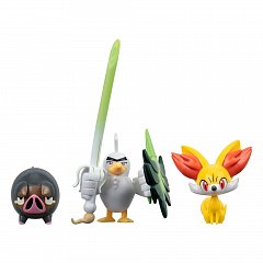 Pokemon Battle Figure Set 3-Pack Fennekin, Lechonk, Sirfetch'd 5 cm