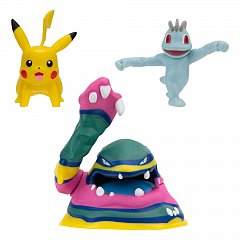 Pokemon Battle Figure Set 3-Pack Machop, Pikachu #1, Alolan Muk 5 cm