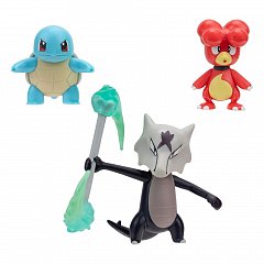 Pokemon Battle Figure Set 3-Pack Magby, Squirtle #4, Alolan Marowak 5 cm