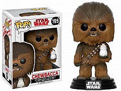 Star Wars Episode VIII POP! Vinyl Bobble-Head Chewbacca & Porg 9 cm
