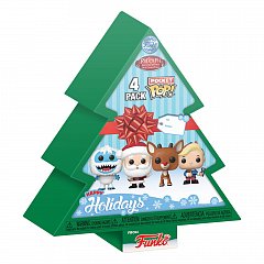 Rudolph the Red-Nosed Reindeer Pocket POP! Vinyl Figure 4-Pack Tree Holiday 4 cm