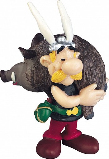 Asterix Figure Asterix holding a Boar 6 cm - MangaShop.ro
