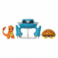 Pokemon Battle Figure Set Figure 3-Pack Kabuto, Charmander, Metang