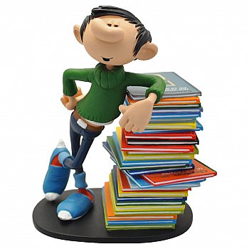 Gaston Statue Gaston Stack of Comics 16 cm - MangaShop.ro