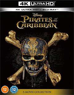 Pirates Of The Caribbean - 1 to 5 Movie Collection Steelbook 4K Ultra HD + Blu-Ray
