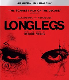 Longlegs 2024 Blu-ray / 4K Ultra HD + Blu-ray