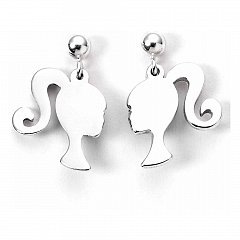 Barbie Stud Earrings Silhouette (Sterling Silver)