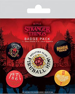 Stranger Things 4 Pin-Back Buttons 5-Pack Hellfire Club