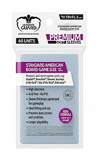 Ultimate Guard Premium Soft Sleeves for Board Game Cards Standard American (60)