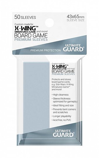 Ultimate Guard Premium Soft Sleeves for Board Game Cards Star Wars X-Wing Miniatures Game (50) - MangaShop.ro