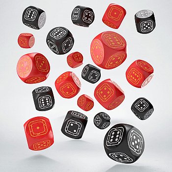 Fortress Compact D6 Dice Set Black&Red (20) - MangaShop.ro