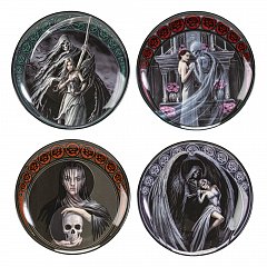 Anne Stokes Plates 4-Pack Dance with Death