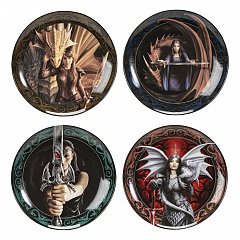 Anne Stokes Plates 4-Pack Warrior Maidens