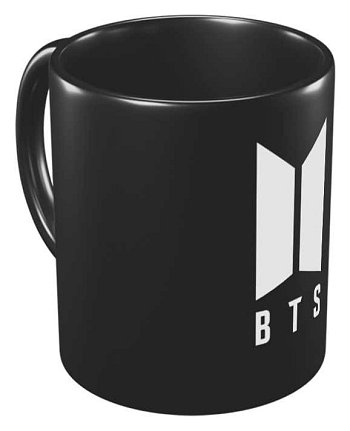 BTS Logo White Mug 350 ml - MangaShop.ro
