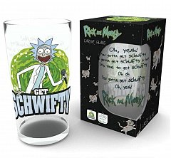 Rick and Morty Pint Glass Get Schwifty