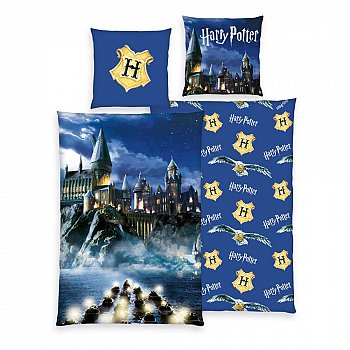 Harry Potter Duvet Set Blue 135 x 200 cm / 80 x 80 cm - MangaShop.ro