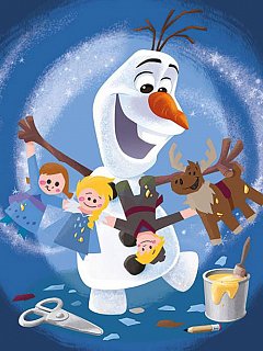 Olaf's frozen Adventure Framed Canvas Print Characters 60 x 80 cm