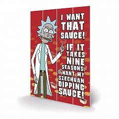 Rick and Morty Wooden Wall Art Szechuan Sauce 40 x 59 cm