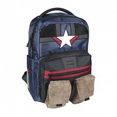 Marvel Backpack Captain America White Star