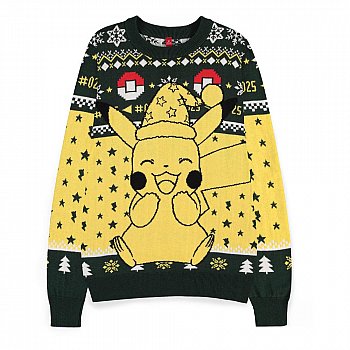 Pokemon Sweatshirt Christmas Jumper Pikachu Size XXL - MangaShop.ro