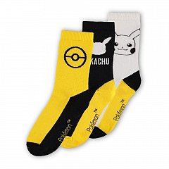 Pokemon Socks 3-Pack Pikachu 39-42