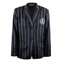 Wednesday Jacket Nevermore Academy black Striped Blazer Size M