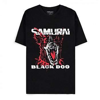 Tricou Cyberpunk 2077 Black Dog Samurai Album Art masura S - MangaShop.ro
