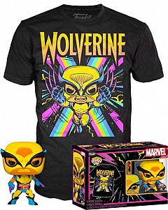 Tricou Marvel X-Men POP! & Tee Box Wolverine (Blacklight) masura M