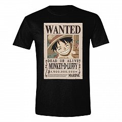 Tricou One Piece Luffy Wanted masura S