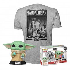 Tricou Star Wars The Mandalorian POP! & Tee Box Grogu w/cookie masura M