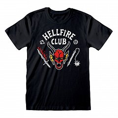 Tricou Stranger Things Hellfire Club Logo Black masura S