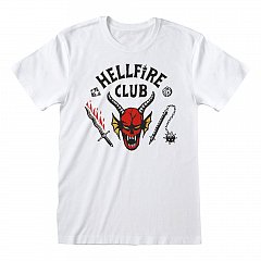 Tricou Stranger Things Hellfire Club Logo White masura S
