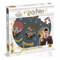Harry Potter Jigsaw Round Puzzle Christmas Jumper 3 - Christmas at Hogwarts (500 pieces)