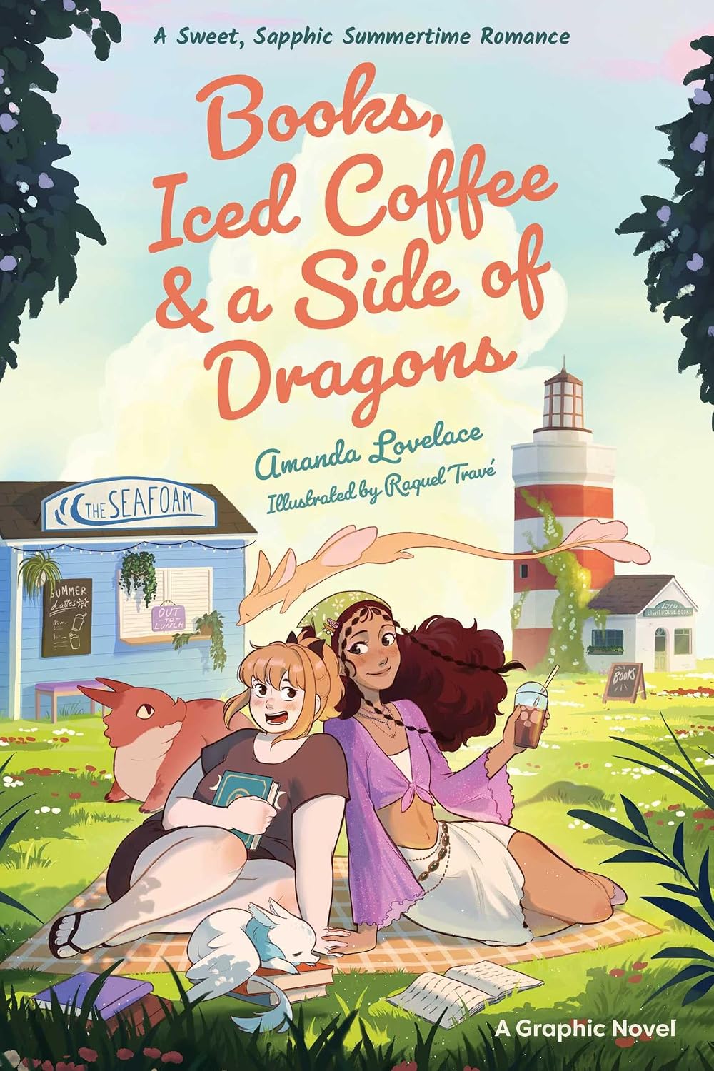 Books, Iced Coffee & a Side of Dragons: A Graphic Novel: A Sweet, Sapphic Summertime Romance (Hardcover) - MangaShop.ro