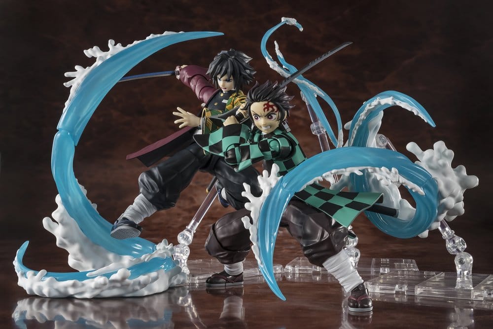 Demon Slayer: Kimetsu no Yaiba S.H. Figuarts Accessory Set Tanjiro Kamado & Giyu Tomioka Water Breathing Option Parts Set - MangaShop.ro