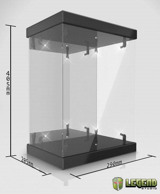 Master Light House Acrylic Display Case with Lighting for 1/6 Action Figures (black) - MangaShop.ro
