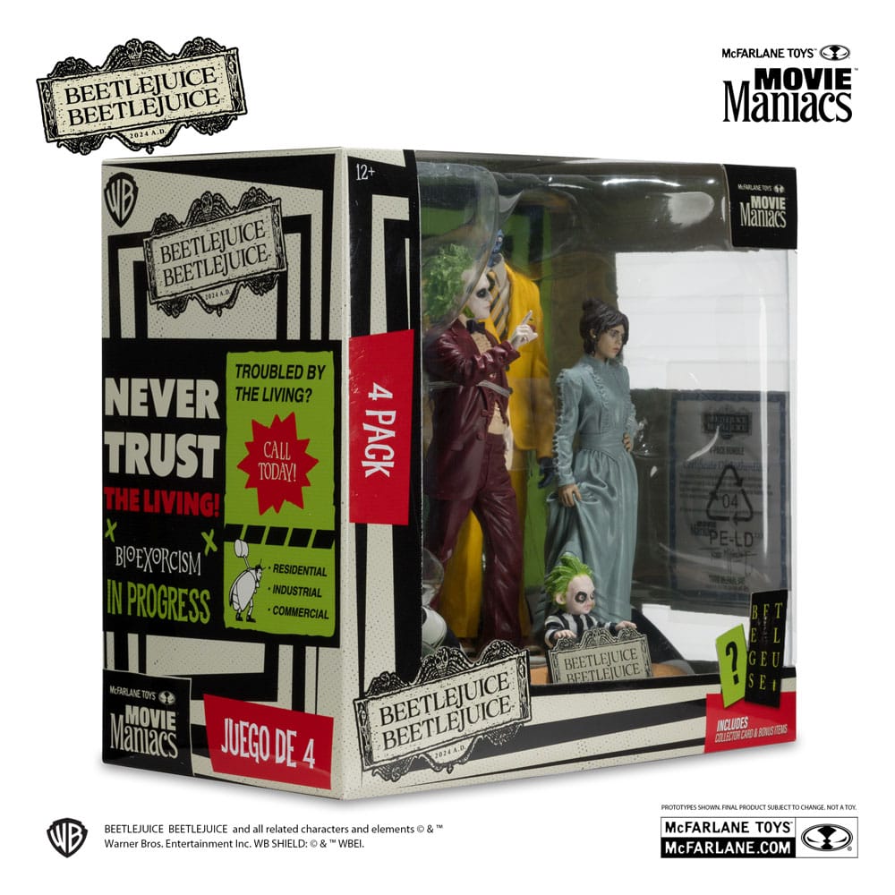 Beetlejuice Beetlejuice Movie Maniacs PVC Statue 4-Pack 15 cm - MangaShop.ro