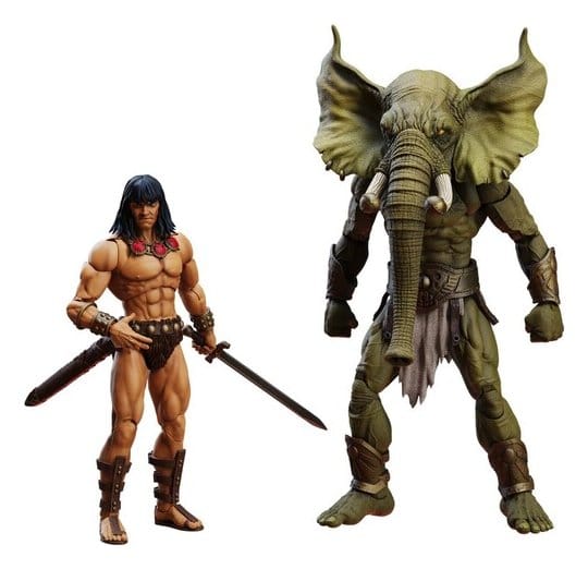Conan the Barbarian Epic H.A.C.K.S. Action Figures The Tower of the Elephant Set: Young Conan and Yag Kosha - MangaShop.ro