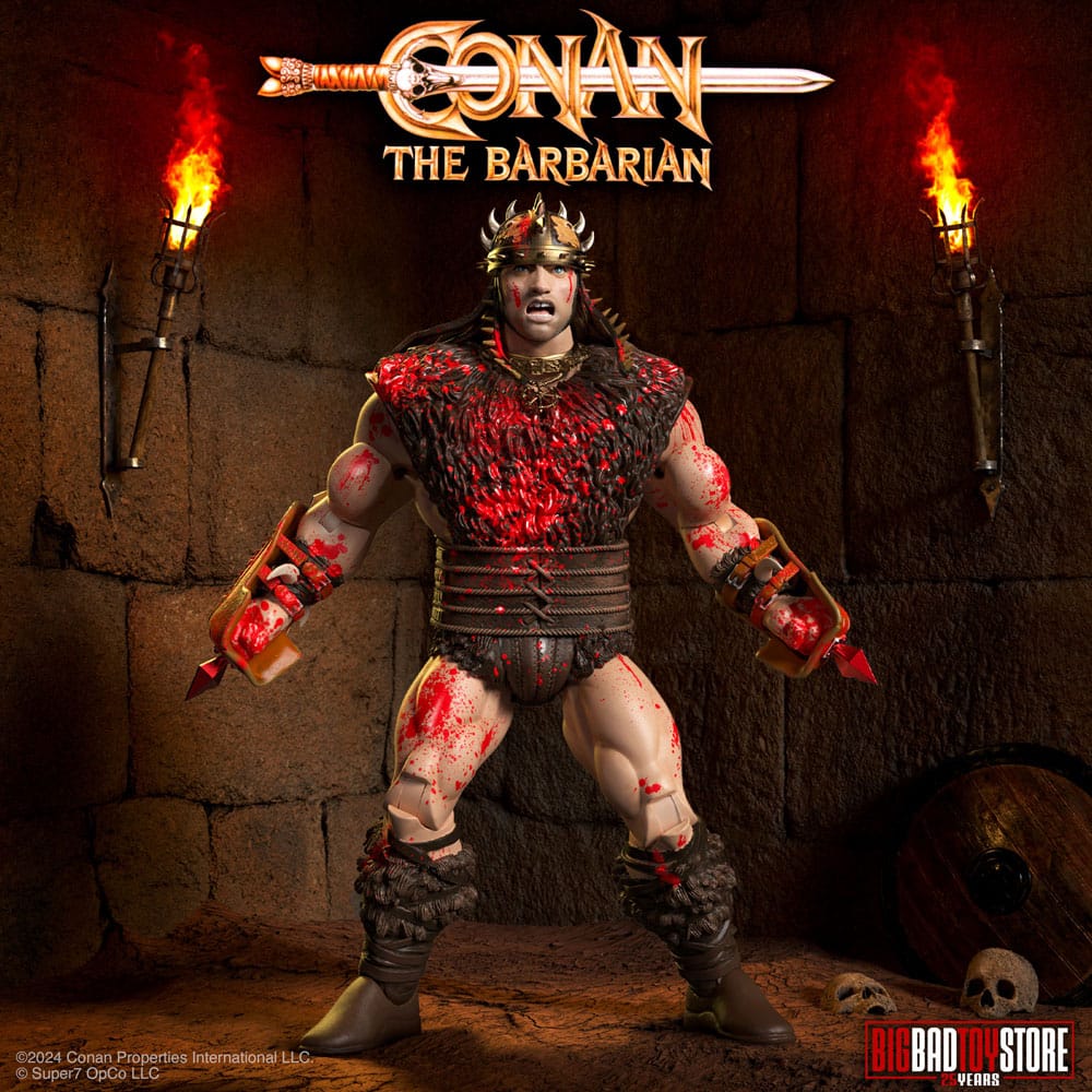 Conan the Barbarian Ultimates Action Figure Conan Blood Soaked Pit Fighter 18 cm - MangaShop.ro