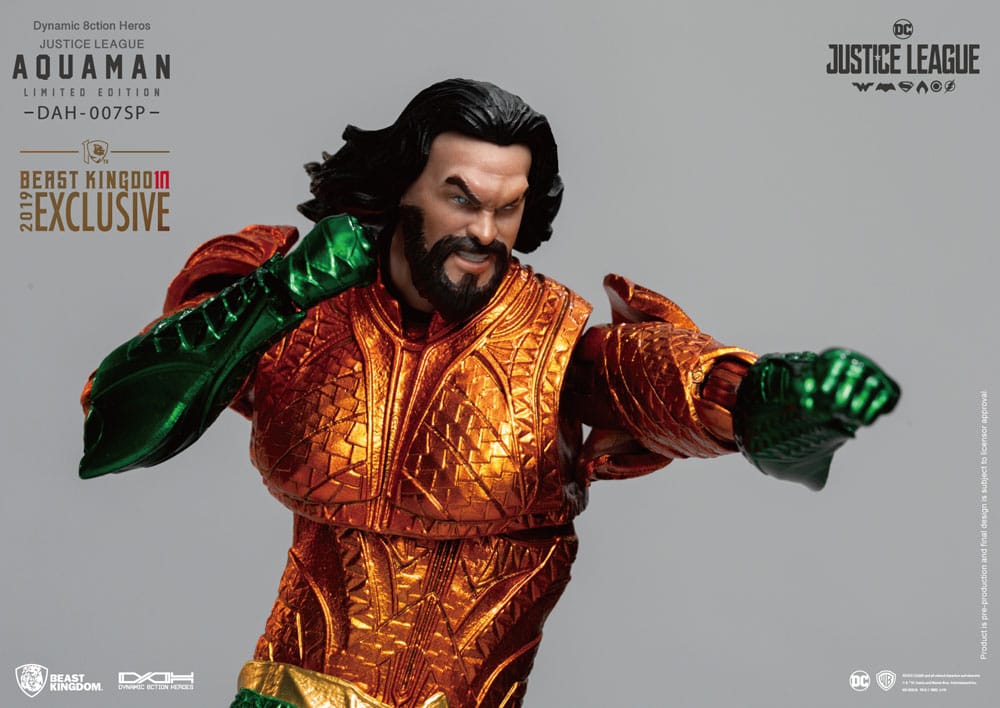 Justice League Dynamic 8ction Heroes Action Figure 1/9 Aquaman Comic Color Ver. 20 cm - MangaShop.ro