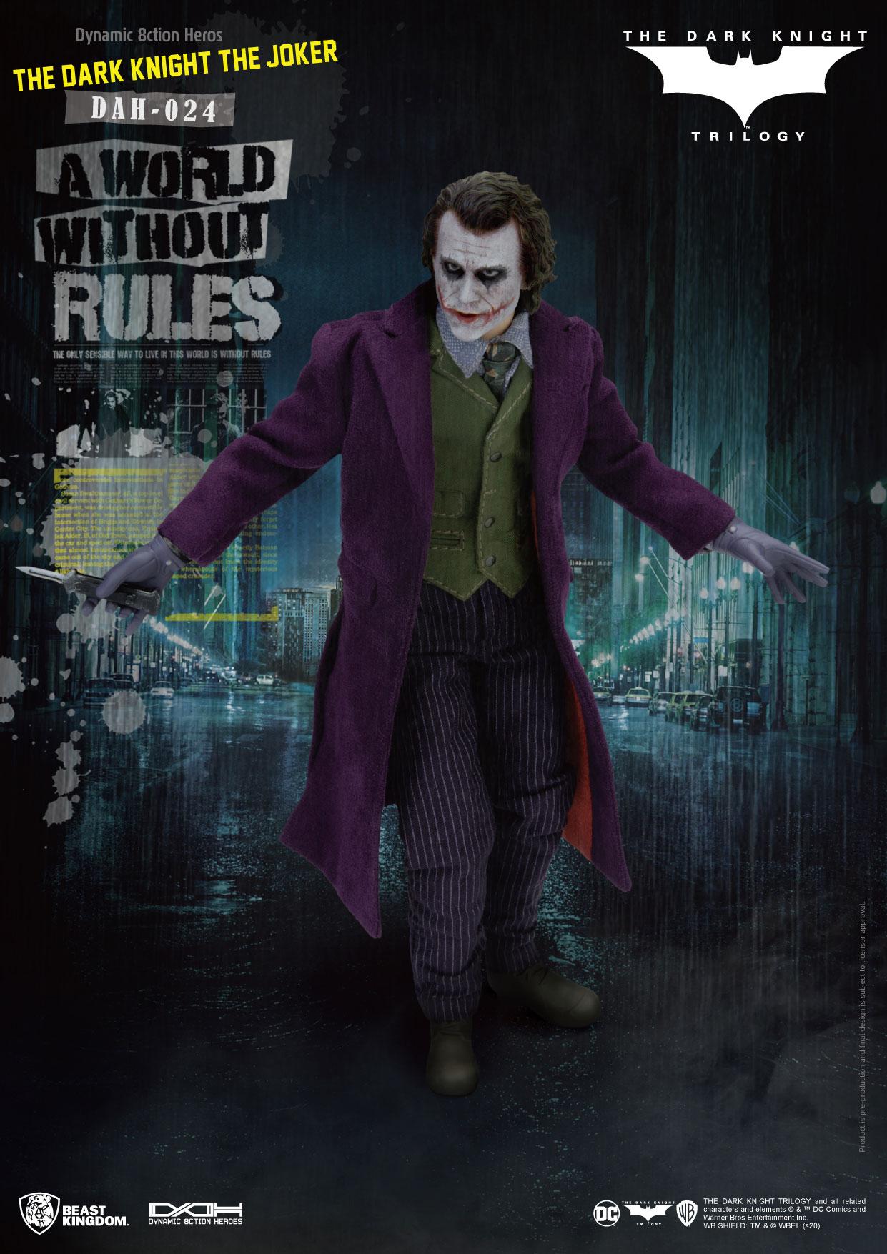 Batman The Dark Knight Dynamic 8ction Heroes Action Figure 1/9 The Joker 21 cm - MangaShop.ro