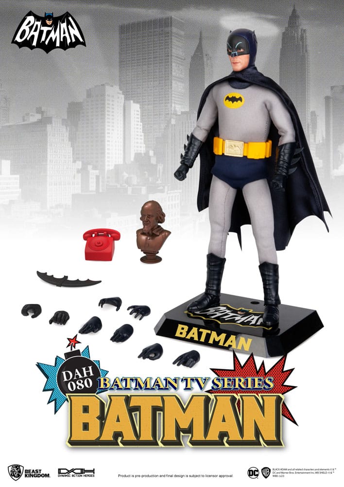 DC Comics Dynamic 8ction Heroes Action Figure 1/9 Batman TV Series Batman 24 cm - MangaShop.ro