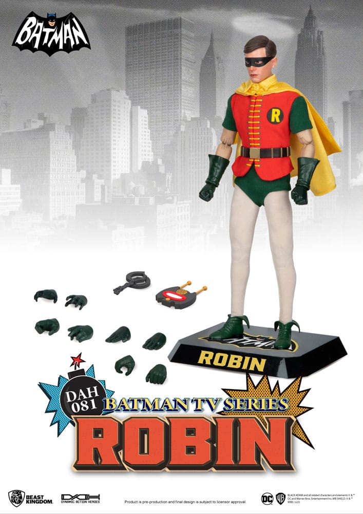 DC Comics Dynamic 8ction Heroes Action Figure 1/9 Batman TV Series Robin 24 cm - MangaShop.ro