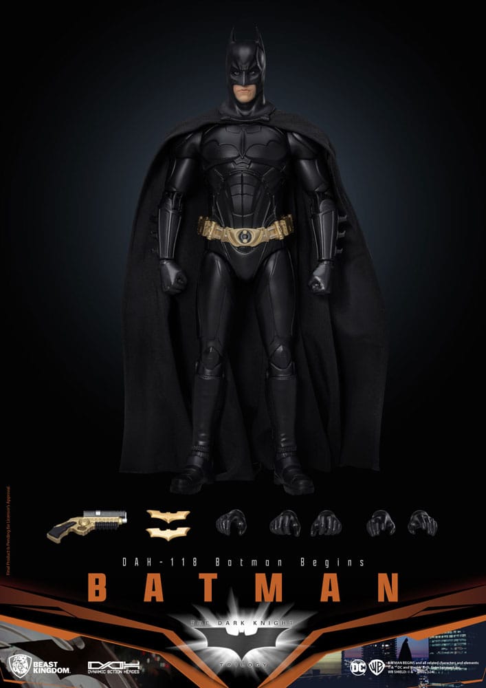 DC Comics Dynamic 8ction Heroes Action Figure 1/9 Batman (Batman Begins) 21 cm - MangaShop.ro