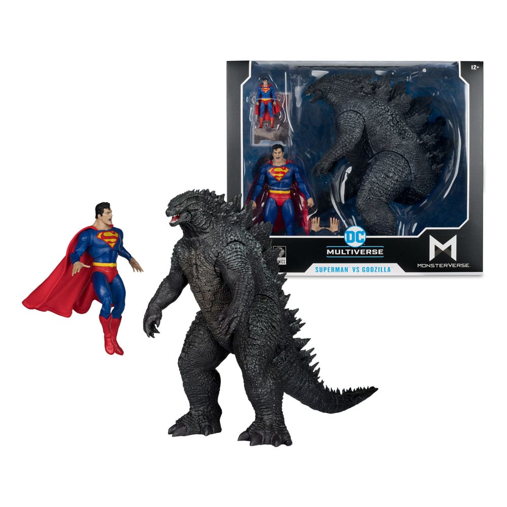 DC Justice League Monsterverse DC Multiverse Action Figures 2-Pack Superman Vs. Godzilla 30 cm - MangaShop.ro