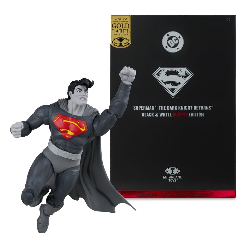 DC Multiverse Action Figure Superman (The Dark Knight Returns) (Black & White Accent Edition) (Gold Label) 18 cm - MangaShop.ro