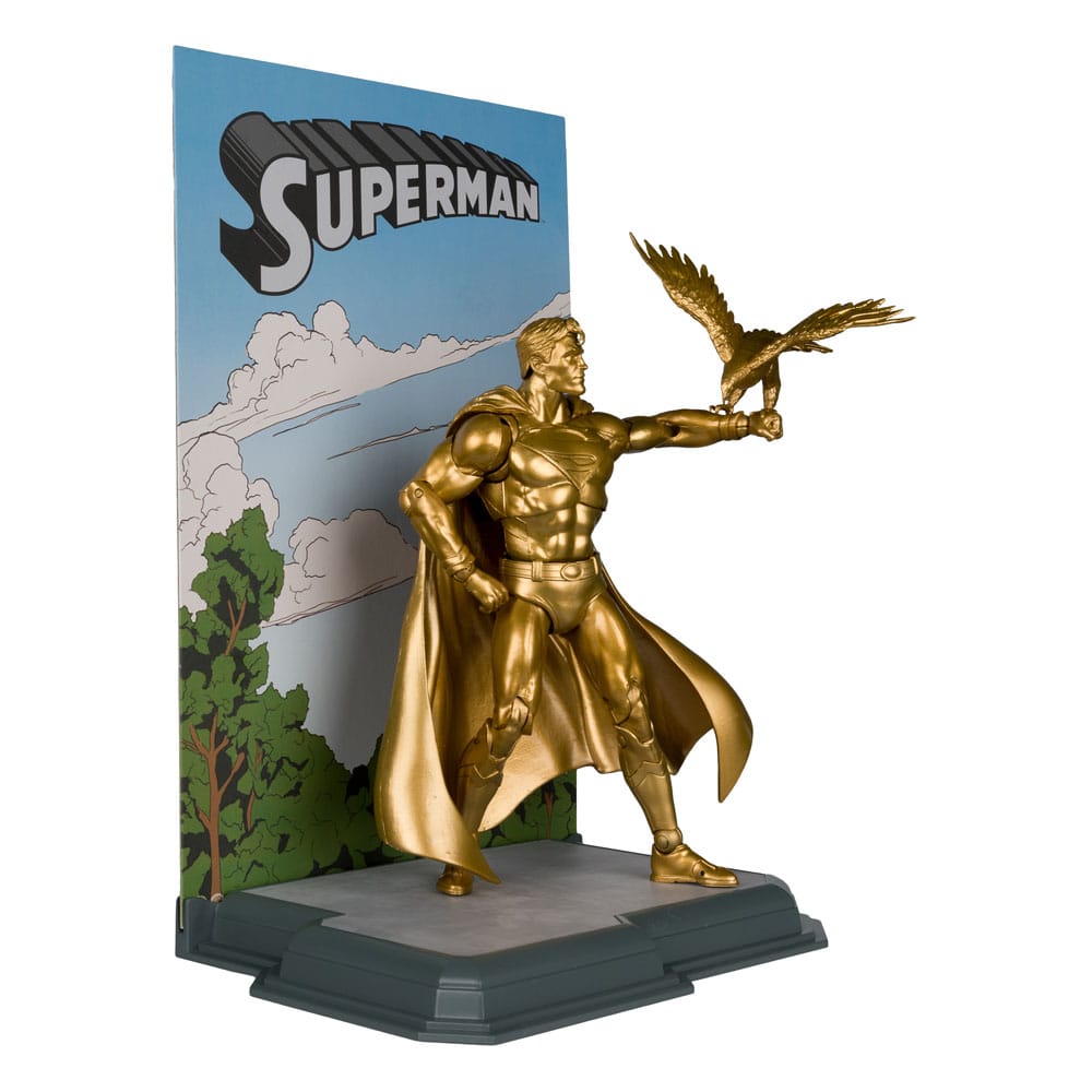 DC Multiverse Action FigureSuperman (Centennial Park Tribute Statue) Gold Label 18 cm - MangaShop.ro