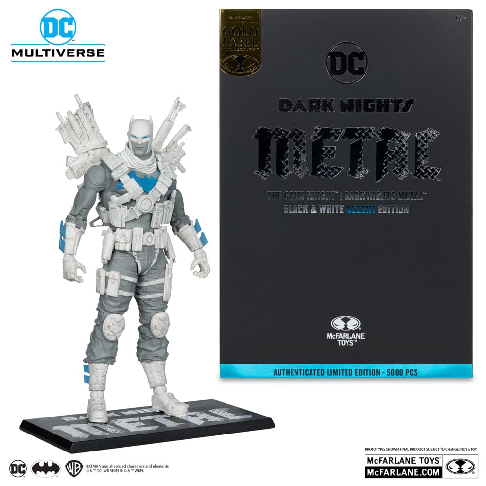 DC Multiverse Action Figure The Grim Knight (Dark Nights Metal) (Black & White Accent Edition) (Gold Label) 18 cm - MangaShop.ro