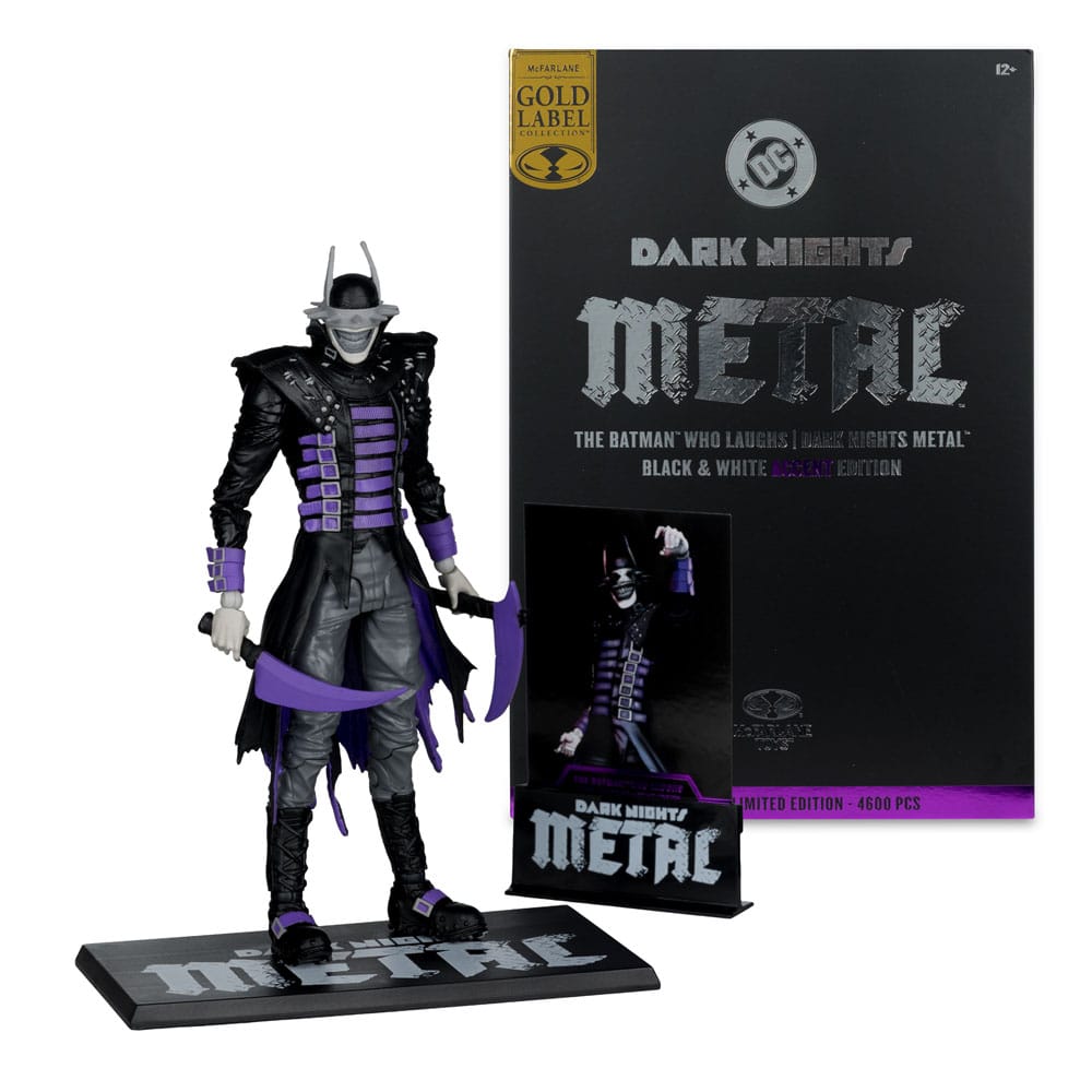 DC Multiverse Action Figure The Batman Who Laughs (B&W with accent) (Gold Label) 18 cm - MangaShop.ro