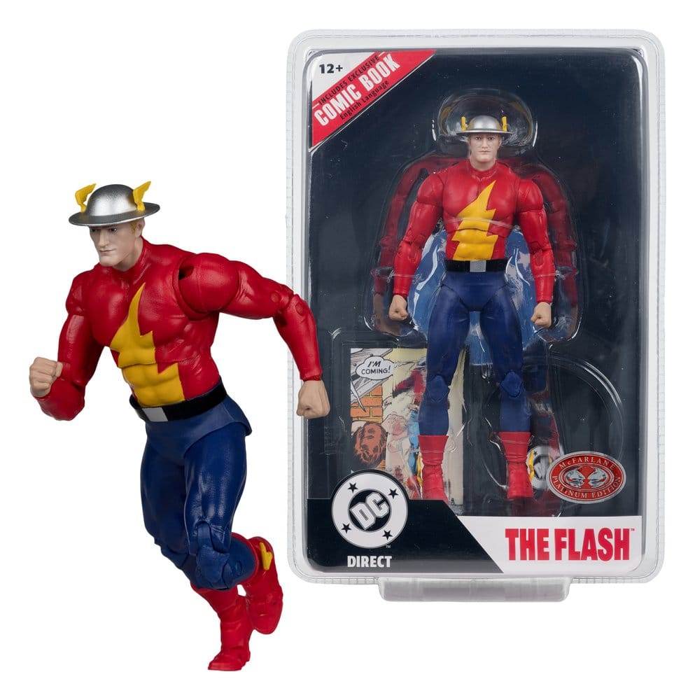 DC Direct Page Punchers Action Figure The Flash Jay Garrick (The Flash #123) (Red Platinum Edition) 18 cm - MangaShop.ro